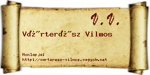 Várterész Vilmos névjegykártya