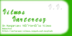 vilmos varteresz business card